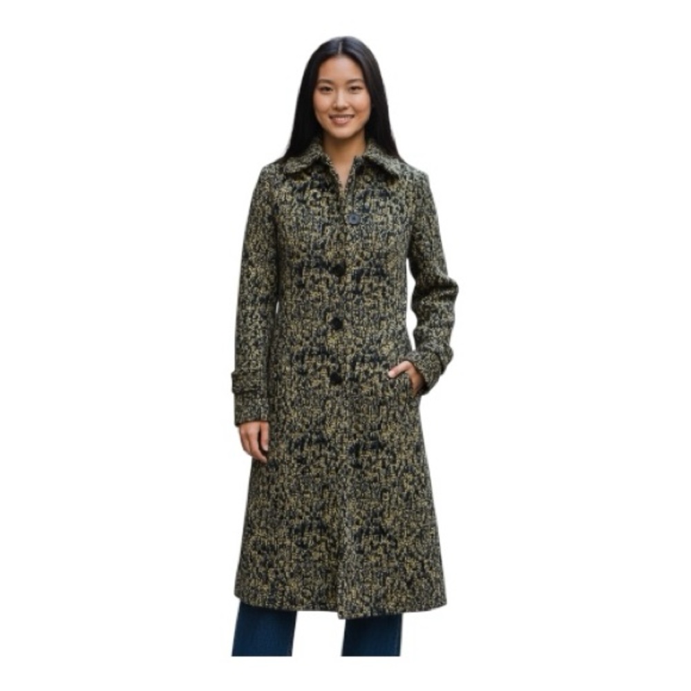 Avec Les Filles Leopard Print Long Coat Size XS NWT